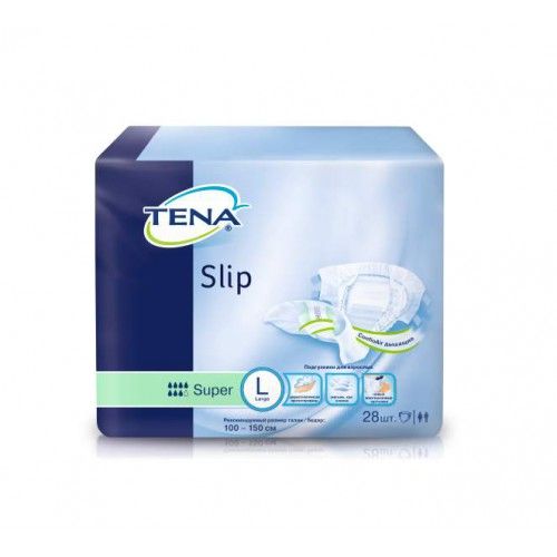 Подгузники для взрослых Tena Slip Super, L (100-150 см), 28 шт.