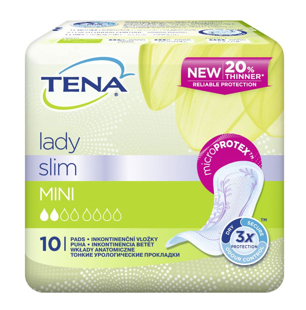 Прокладки урологические Tena Lady Slim Mini, прокладки гигиенические, 10 шт.