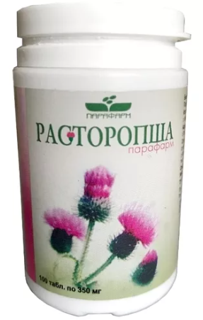 Расторопша-Парафарм, 350 мг, таблетки, 100 шт.