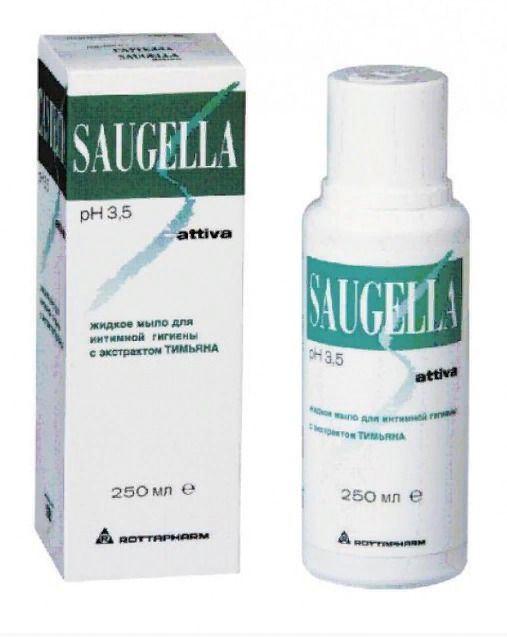 Saugella Attiva Средство для интимной гигиены, мыло жидкое, 250 мл, 1 шт.