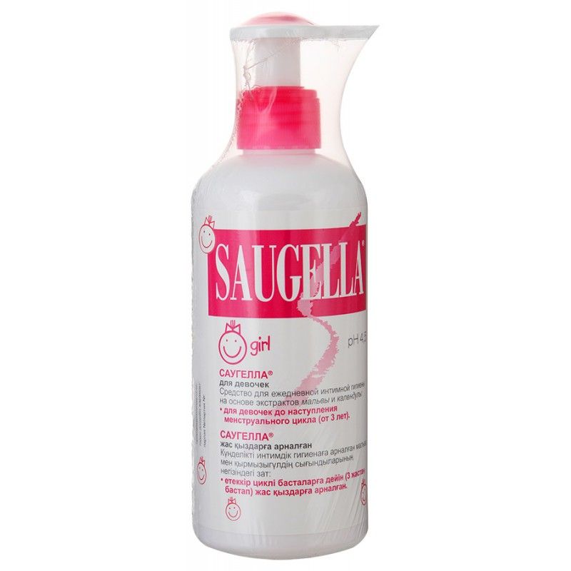 Saugella Girl Средство для интимной гигиены для девочек, мыло жидкое, 200 мл, 1 шт.