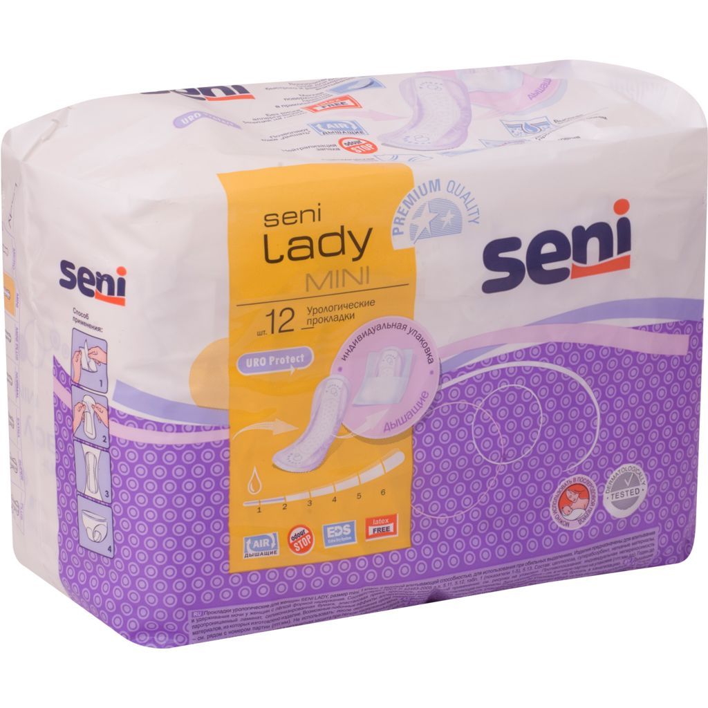 Seni Lady Mini прокладки урологические, прокладки гигиенические, 12 шт.