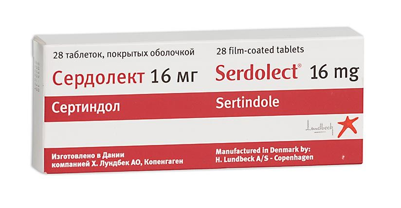 Сердолект, 16 мг, таблетки, покрытые оболочкой, 28 шт.