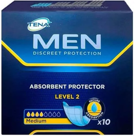 Tena Men вкладыши урологические уровень 2, прокладки гигиенические, medium, 10 шт.