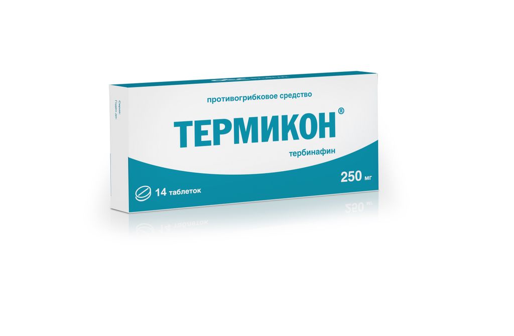 Термикон, 250 мг, таблетки, противогрибковый, 14 шт.
