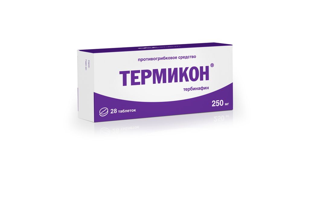 Термикон, 250 мг, таблетки, противогрибковый, 28 шт.