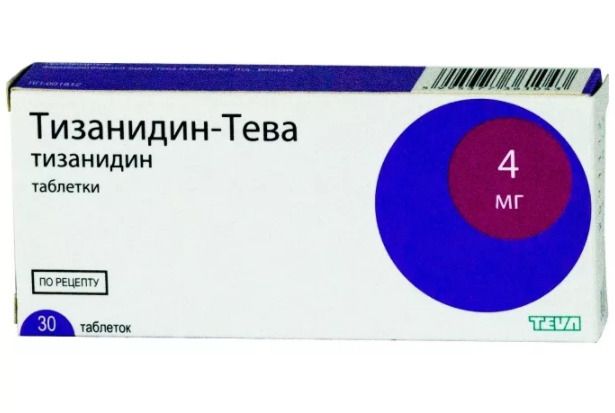 Тизанидин-Тева, 4 мг, таблетки, 30 шт.