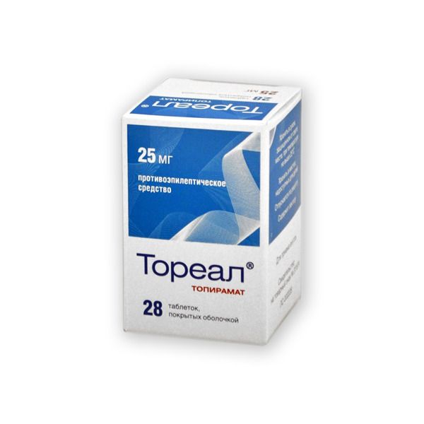 Тореал, 25 мг, таблетки, покрытые оболочкой, 28 шт.