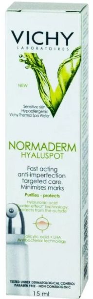 Vichy Normaderm Hyaluspot средство против несовершенств, крем для лица, 15 мл, 1 шт.