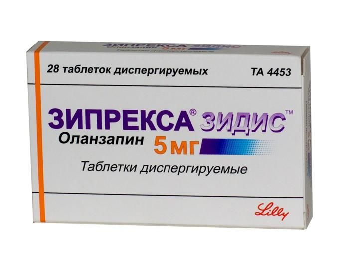 Зипрекса Зидис, 5 мг, таблетки диспергируемые, 28 шт.
